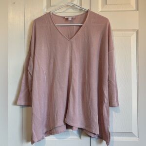 Pure Jill size Large dolman flouncy top 
Sand washed pretty pale pink